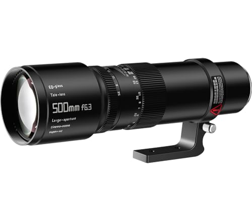 TTArtisan Teleobjetivo de Cuerpo metálico F6.3 de 500 mm Compatible con Montura Sony E (Marco Completo), Color Negro