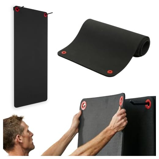SPRI Hanging Exercise Mat, Fitness & Yoga Mat for Group Fitness Classes, Commercial Grade Quality with Reinforced Holes, 56"L x 23"W x 5/8" Thick