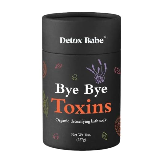 Bye Bye Toxins Organic Detox Bath Salt Soak (8 oz) | Epsom Salt, Pink Himalayan Salt, Matcha Green Tea Extract, Dandelion Root | Herbal Essential Oils Soak | Spa Bath Gift