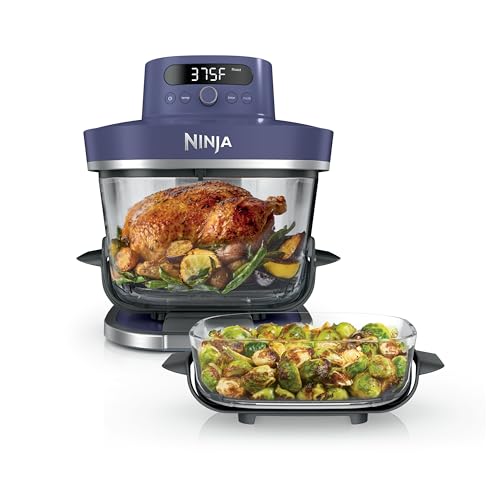 Image of Ninja Crispi Pro 6-in-1 Glass Air Fryer | 450F, Nontoxic, 6qt & 2.5qt Containers & Lids | Microwave, Freezer, Dishwasher Safe | Max Crisp, Air Fry, Bake, Roast, Recrisp, Dehydrate |Amethyst, AS101PU1
