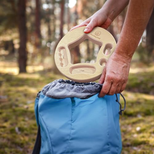 MonkeyTail Hangboard Fingerboard Kletterringe Fingertraininggerät für Klimmzüge Grifftraining Indoor und Outdoor Doppelseitig rutschfest Tragbar