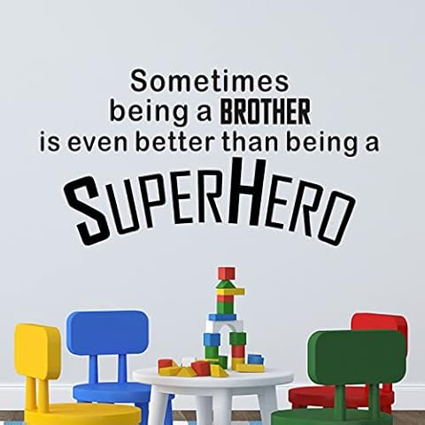 Wall Stickers, Wall Stickers for Bedrooms for Boys, (Easy to Install), for Playroom Nursery, Teens Kids Baby Quotes Inspirational Home Vinyl Art Family Decor Words, Sometimes Being a Brother 21"X11" Cover