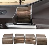 Hoolcar Interior Door Handle Panel Trim ABS Cover Accessories for 2015-2020 Ford F150, Wood Grain