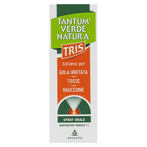 Tantum Verde Natura Tris, Spray Gola ad Effetto Lenitivo, 20 ml