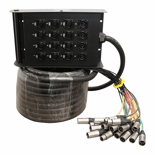 HNSS1204LU15 Heavy Duty Readymade 16 channel Snake Cable, 12 inpu...