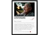 Affiche definition centenaire A4 ou A3 Fabriquée en france sans cadre...