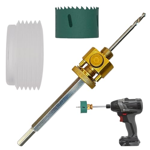 Juego de brocas rápidas, varilla de conexión de metal como herramienta para abridores de agujeros, eficiente dispositivo de perforación manual para techos de yeso en la construcción
