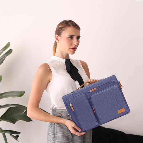 Image of MOSISO 360 Protective Laptop Shoulder Bag,15-15.6 inch Computer Bags Compatible with MacBook Pro 16 inch, HP, Dell, Lenovo, Asus Notebook,Side Open Messenger Bag with 4 Zipper Pockets, Purple Orchid