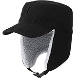 AISIYEDO Winter Windproof Ear Flap Hats Denim Baseball Cap Ushanka Trapper Hat Men&Women Fashion Cap