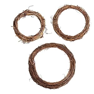 Grapevine Krans Set Tak Decoratieve Kerst Rotan Ronde Bruin voor Vakantie Craft Decoratie 3 stks