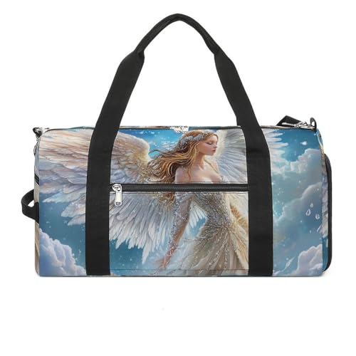 Angel Wings Sports Gym Bag Travel Duffel Bag Weekender Bag Yoga Bag for Men Women