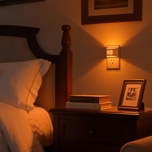 Image of DORESshop LED Night Light[4 Pack], Night Lights Plug into Wall, 3 Color Temperatures Plug in Night Light with Motion Sensor, Dusk to Dawn Sensor, Nightlights for Adults, Bedroom, 3CCT, White Cover