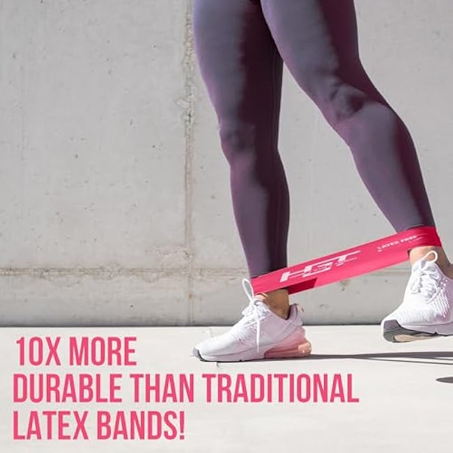 HGT Resistance Bands Set - Latex-Free Booty Bands for Women & Men - Supports Stretching, Yoga, PT, Glutes & Legs Training - Exercise Equipment for Home/Gym Workouts