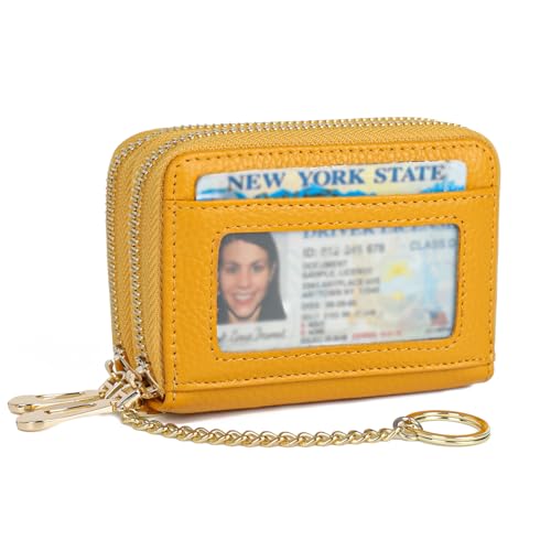 Image of imeetu Rfid Credit Card Holder,Genuine Leather Businese Card Case,Rfid Blocking Wallet for Women & Men