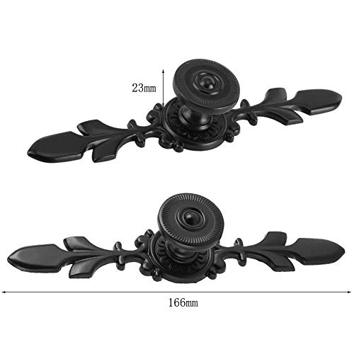 6 Pezzi Pomelli Neri per Armadi,Maniglia della