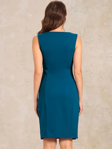 Image of Allegra K Women's Work Sheath Dress Sleeveless Business Office Pencil Dresss