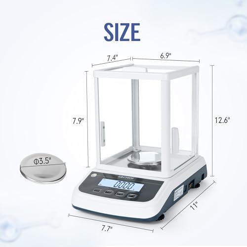 Image of Lab Analytical Balance 0.001g*100g Accuracy Precision Scale 0.001g | Lab Scale 0.001g Accuracy LCD Display With windshield RS232 Interface lab scale for pharmacy jewelry weighing