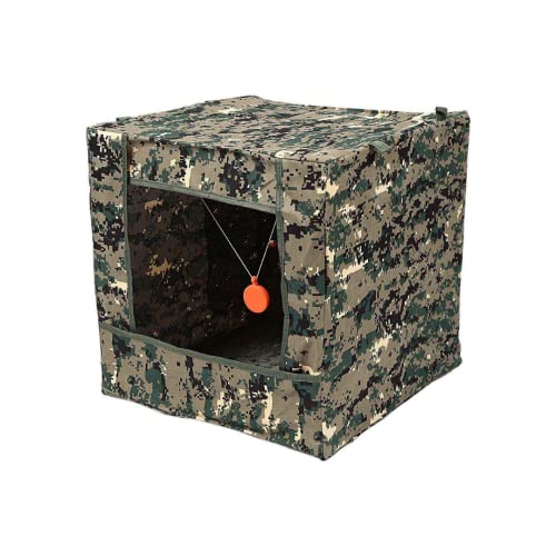 Charmoon シューティング ターゲット ボックス 30cm 折り畳み 持ち運び 消音 ネット 回収不要 エアガン 射撃 サバゲー (30×30×30cm, ミリタリー)のサムネイル