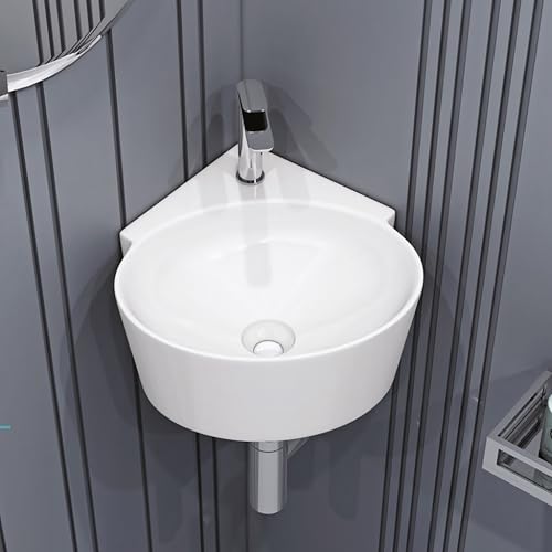 Image of Wall Mounted Wash Basin for Bathroom /Wall Hung Wash Basin /Ceramic Sink (36x36x13cm)
