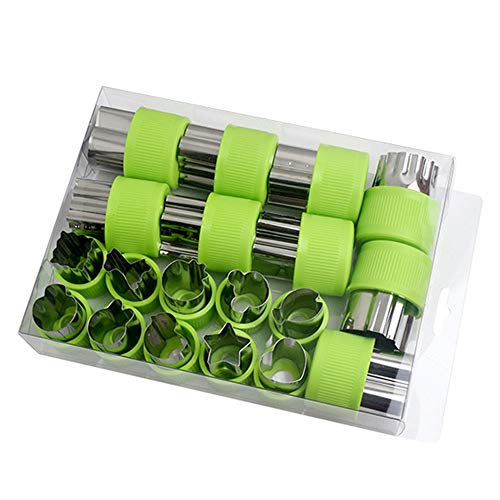 DECDEAL 20pcs legumes cortador de frutas moldes de aço inoxidável ferramentas de corte para bolo de
