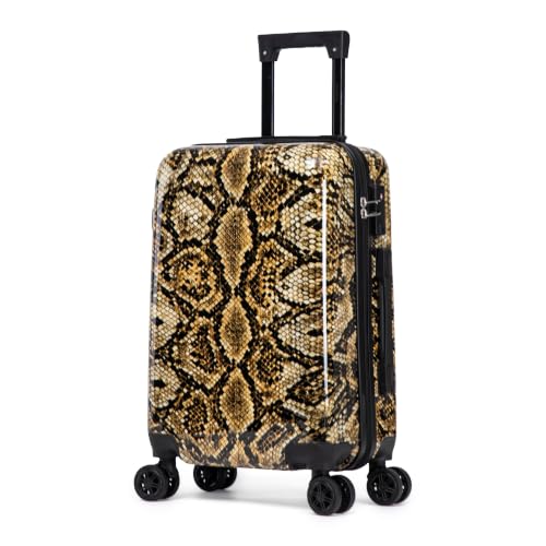 Image of InUSA Snake Print 20-Inch Carry-on Hardside Spinner Luggage and TSA Lock