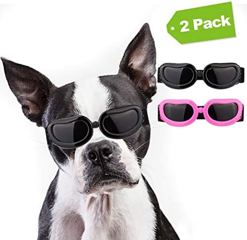 Mihachi Dog Sunglasses UV Protection Pet Goggles for Puppy Dogs Small Medium XS with Adjustable Strap