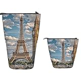 Dimensions : Déplié : 18 x 14,5 x 7 cm. Plié : 10,5 x 14,5 x 7 cm. Le Sac de Papeterie Debout se glisse facilement dans votre sac.