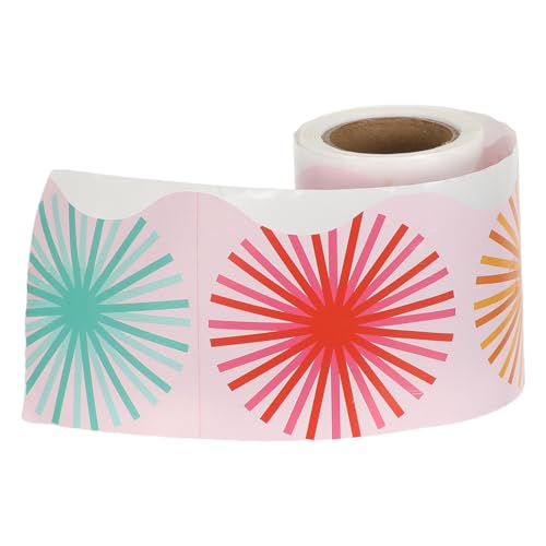 jojofuny Rollo Adhesivo para Bordes de Tablón de Anuncios 6 M X 6,35 Cm, Pegatinas de Borde Coloridas Diseño de Fuegos Artificiales, Papel Autoadhesivo para Decoración de Aula y Oficina