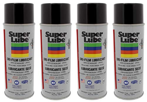 Synco Super Lube 11016 11 oz Aerosol Dri-Lube Lubricant - Quantity 4
