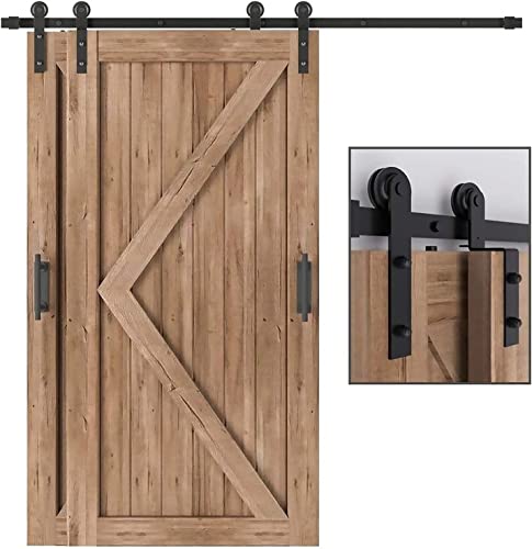 Rail pour porte coulissante double kit quincaillerie suspension porte grange bois 5-13 pieds