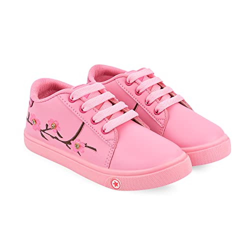 Image of KATS SHOES Kids Lace Shoe Sneakers Lightweight, Durable, Comfortable Casual Shoes for Girls Made with Premium Grade Foam Insoles, & Secure Closure