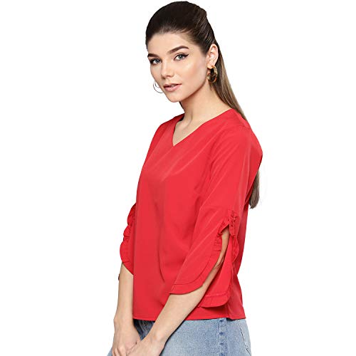Image of Harpa Women V-Neck Solid Top