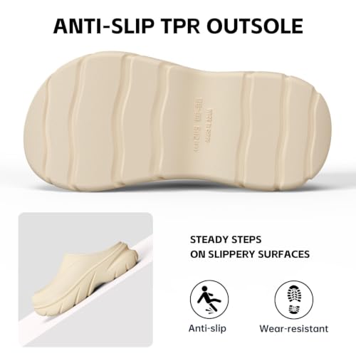 Image of Unisex Waterproof Winter Slippers for Outdoor, Fuzzy Lined Non-Slip Snow Boot House Shoes with Rubber Sole, Indoor Outdoor Comfort for Cold Weather