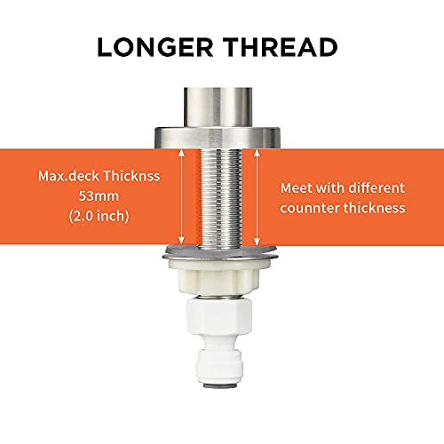 Owofan Brushed Nickel Kitchen Sink Faucets Pull Down Sprayer With Ro Faucet Water Filter Faucet Product Bundles #TOP5