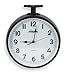 Analog Double Sided Clock, Ceiling, Black