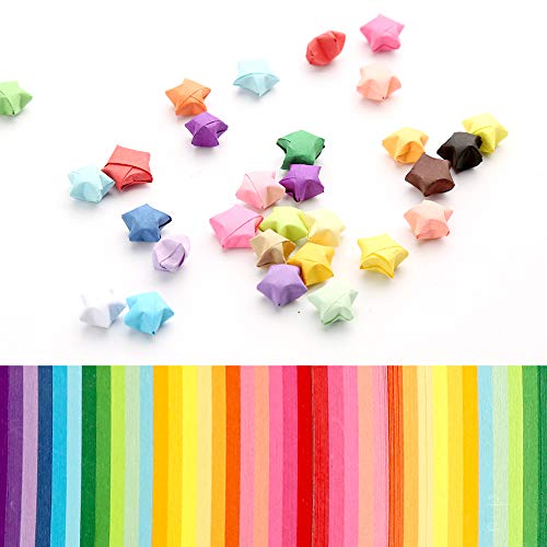 2060 Sheets Star Origami Paper 27 Assortment Color Star Paper Strip Double Sided Origami Stars Paper Solid Color Decoration Paper Strips Diy Hand Art Crafts #TOP5