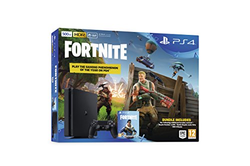 Price comparison product image Sony Playstation 4 500GB Console (Black) with Fortnite and Royal Bomber Pack DLC