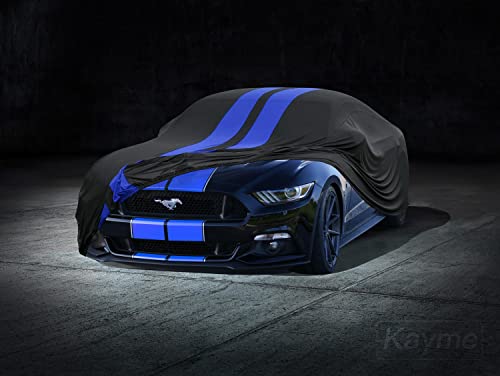 Image of Kayme Stretch Indoor Car Cover Dustproof Breathable, Elastic Full Exterior Covers at Garage, Auto Shows, Universal Fit Chevrolet Camaro, Honda Accord, Ford Mustang, Cadillac CT5 (188-194inch).