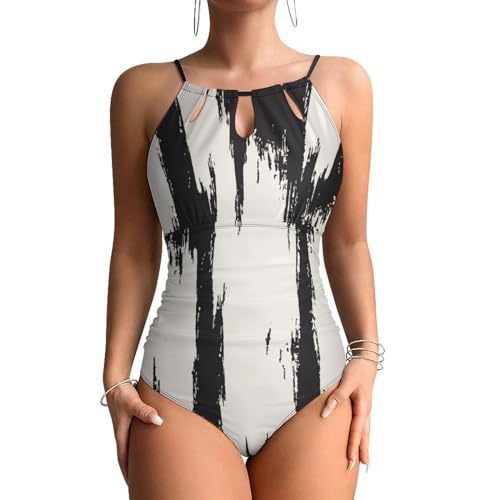 Maillot de bain de plage noir et blanc pour vos vacances d'été au soleil
