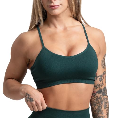 Image of Gymreapers Seamless Sports Bra for Women - Wireless Compression Padded Supportive Bras for Gym, Yoga, & Fitness