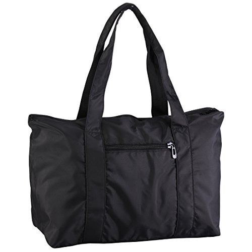 Leberna Travel Packable Luggage Lightweight - Foldable Duffel Bag Tote Bag Black
