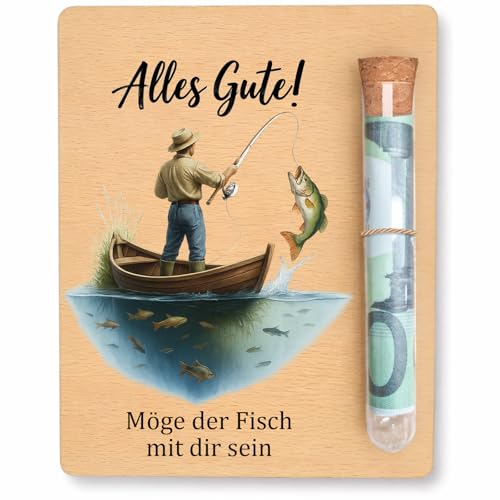Geldgeschenk Für Angler Aus Holz Mit Reagenzglas Und Hanfseil Angler Geschenk Lustige Geschenke Für Angler Männer Frauen Kreatives Angeln Geschenk Für Geburtstag Weihnachten Deko Geschenke Für Männer