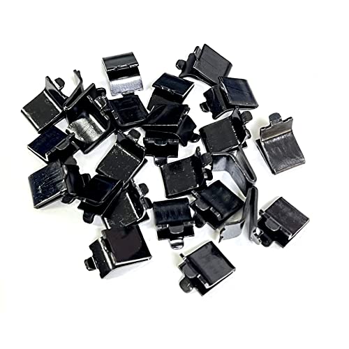 14 Pieces Adjustable Steel Pilaster Shelf Support Clip- Black #TOP1