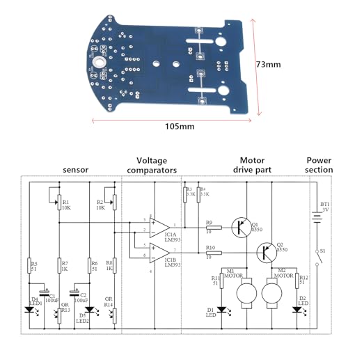 Kit robot de suivi intelligent D2-5 à souder DIY électronique