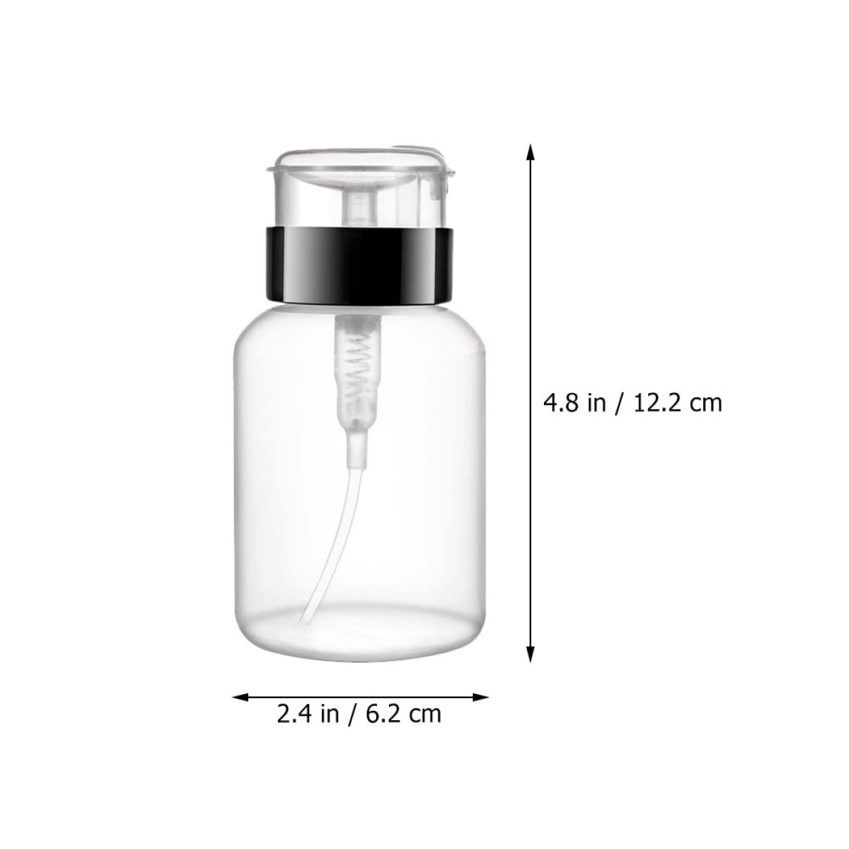 Didiseaon Travel Size Nail Polish Remover Bottles 4 Pack 250ml Plastic Pump Bottles for Gel Polish Leakproof Design