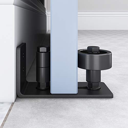 Smartsmith Barn Door Floor Guide Stay Roller | Floor Guides With 8 Setup Options | Flush Design | Perfect Fit For All Barn Doors | Bottom Bracket Sits Flat On Ground | One Adjustable Wall Guide 1 Pc #TOP6