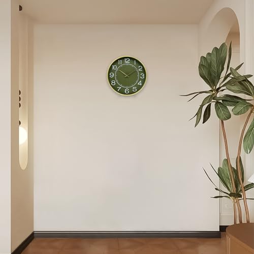 Image of HZDHCLH 12 Inch Modern Wall Clock Battery Operated Silent Non Ticking