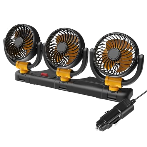 AutoventiLator portátil - AutoventiLators que soplan aire frío | 2 ventilador de coche ajustable a velocidad de viento, climático interior giratorio eléctrico de 360 grados, circulación