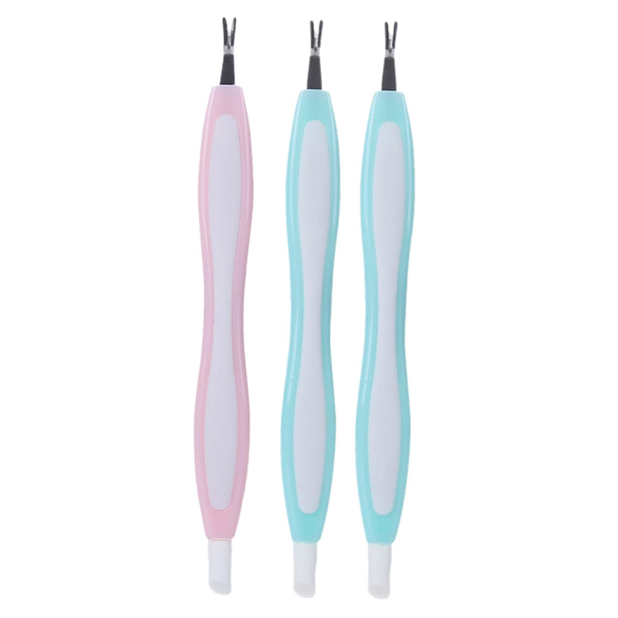 WOFASHPURET 3Pcs Stainless Steel Dead Fork Manicure Tool for Nail Cuticle Remover for Nail Glue Removal Lightweight and Durable Design