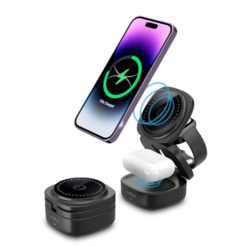 Maxlife MXWC-06 Chargeur magnétique sans fil 3 en 1 Noir 15 W